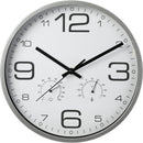 Wandklok met weerstation - Wit
