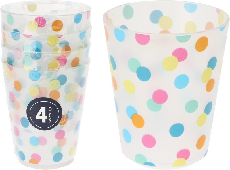 Beker set 4 stuks Dots