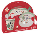 Kerst kinderservies Melamine 5-delig