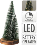 Kerstbomen 30cm op voet LED incl. timer - Groen