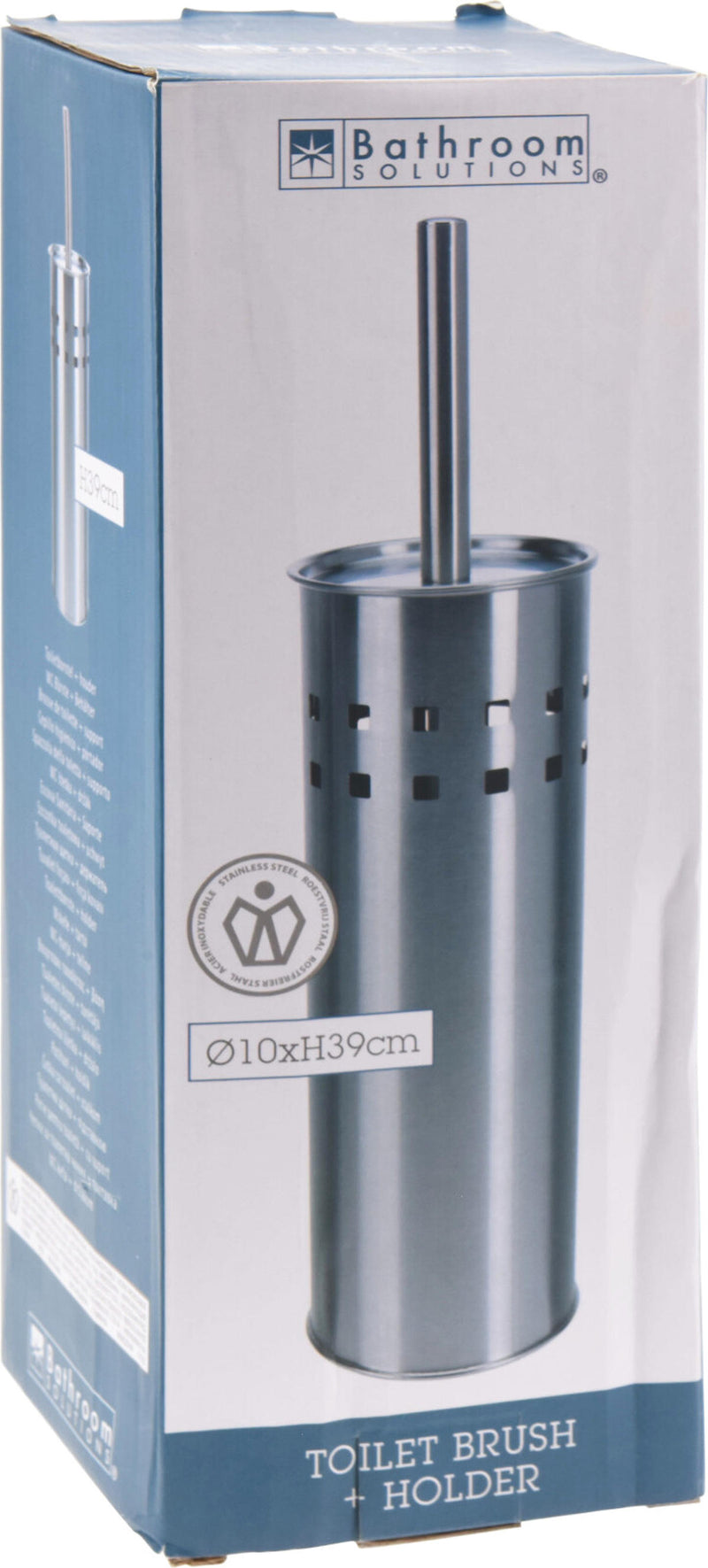Toiletborstel in houder R.V.S. mat