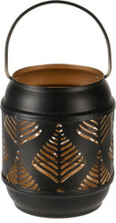 Lantaarn Zwart/Goud 7x8cm