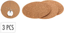 Onderzetter kurk rond 19cm set van 3 stuks