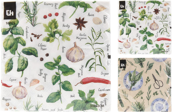 Servetten 33x33cm 16 stuks - Flower 2