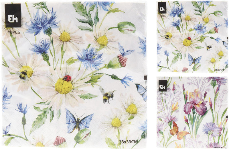 Servetten 33x33cm 16 stuks - Flower 4