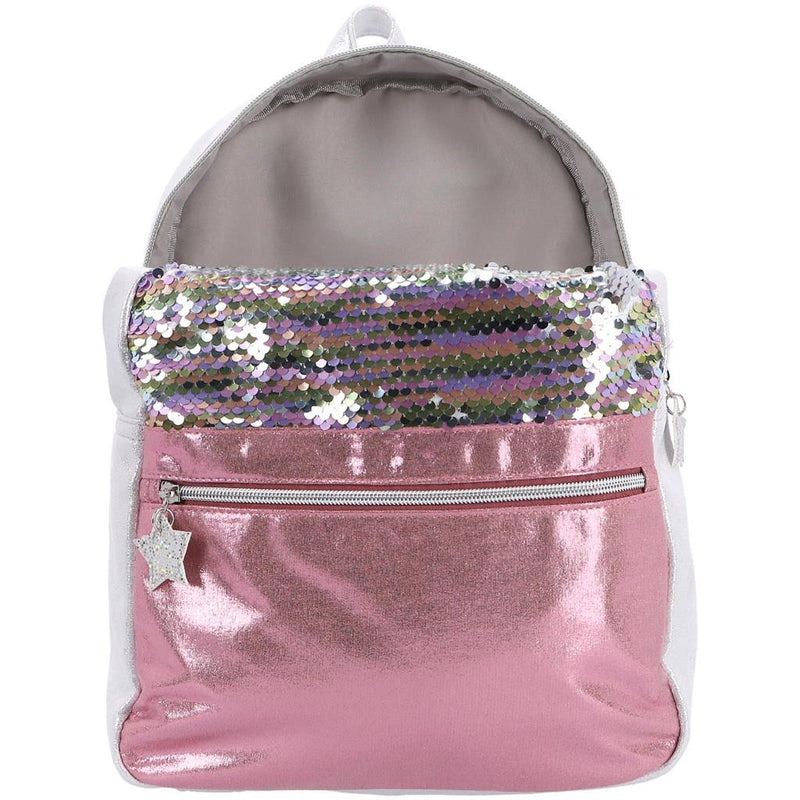 Rugzak Pailletten Roze/Zilver