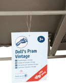 Poppenwagen Vintage Grijs