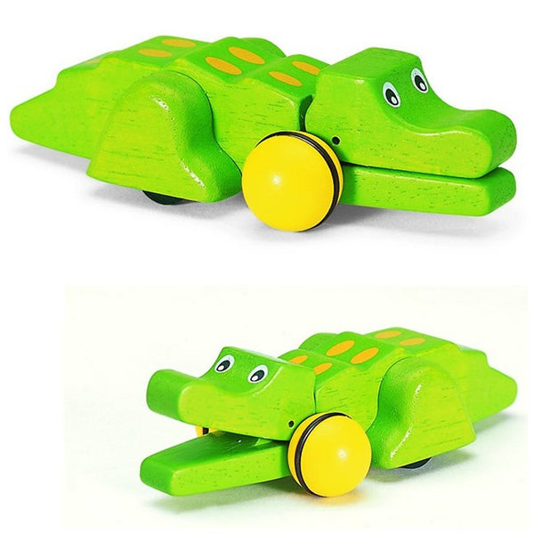 Pintoy Houten Pull-Back Krokodil 13,5cm