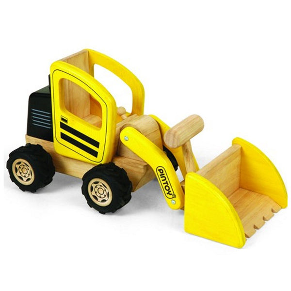 Pintoy Houten Front End Loader Geel/Zwart