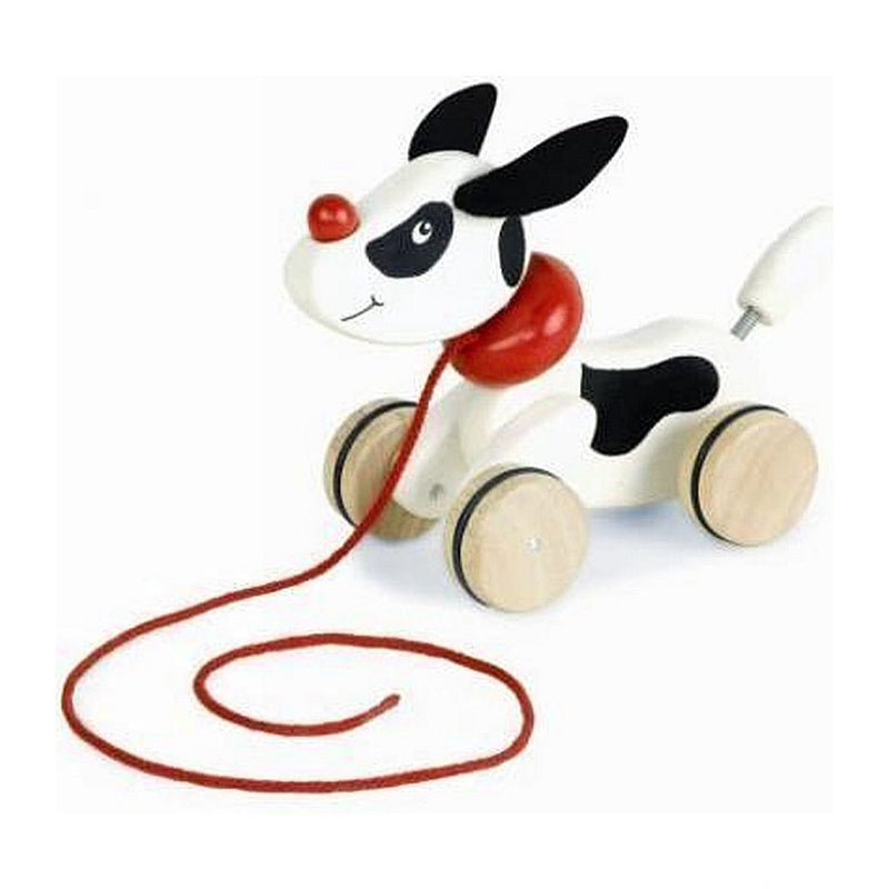 Pintoy Houten Trekfiguur Puppy met Kwispelende Staart