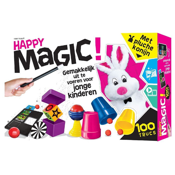 Happy Magic Goocheldoos met 100 Trucs + Pluche Konijn