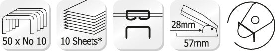 Kangaro K-7305785 Nietmachine Mini-10 Ivory, Max 10 Vel, No.10 Nieten
