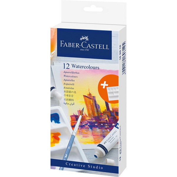 Faber Castell FC-169612 Aquarelverf 12 Tubes + Mengpalet