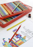 Faber Castell FC-115894 Kleurpotlood Faber-Castell Castle Zeskantig Metalen Etui 60 Stuks Met Acces