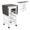 Keukentrolley op Wieltjes - met Inklapbare Zijtafels