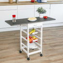 Keukentrolley op Wieltjes - met Inklapbare Zijtafels
