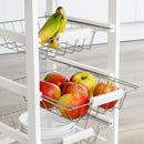 Keukentrolley op Wieltjes - met Inklapbare Zijtafels