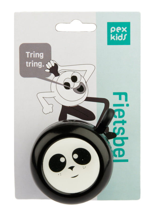 Fietsbel PexKids Panda - zwart/wit