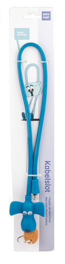 Siliconen fietsslot PexKids Flappie de waakhond 10 x 58 cm - blauw