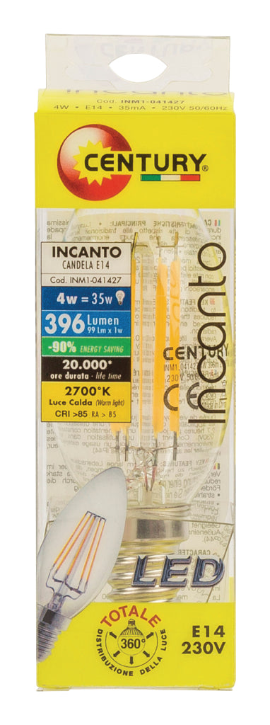 Century INM1-041427 Led Vintage Filamentlamp Kaars 4 W 480 Lm 2700 K