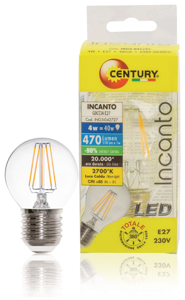 Century ING3-042727 Led Vintage Filamentlamp Gls 4 W 470 Lm 2700 K