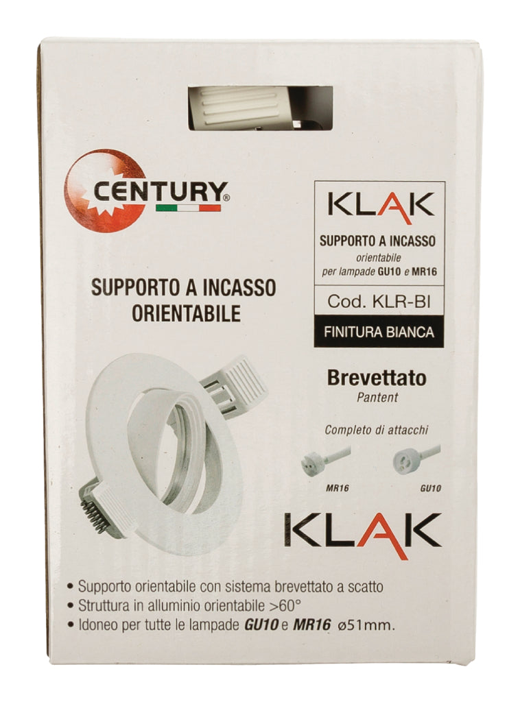 Century KLR-BI Downlight Amatuur Gu10 / Mr16 Wit