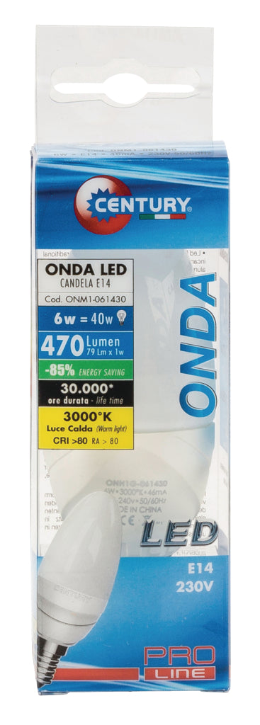 Century ONM1-061430 Led-lamp E14 Kaars 6 W 470 Lm 3000 K