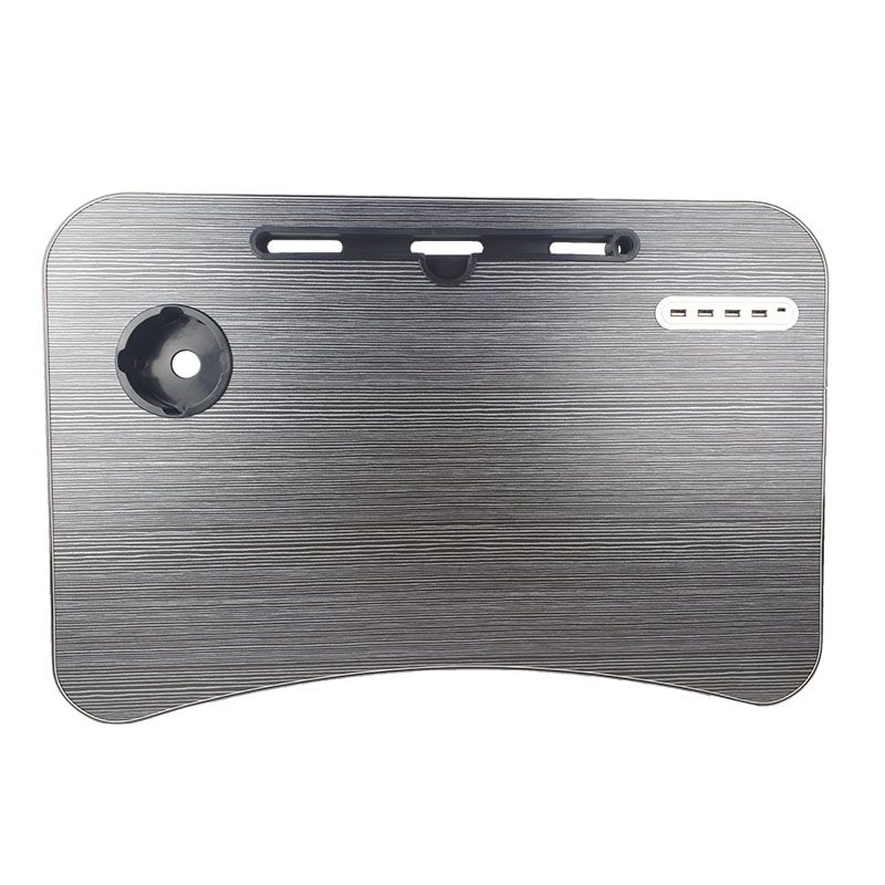Laptoptafel - met USB poorten - 60 x 40 x 27 cm - grijs