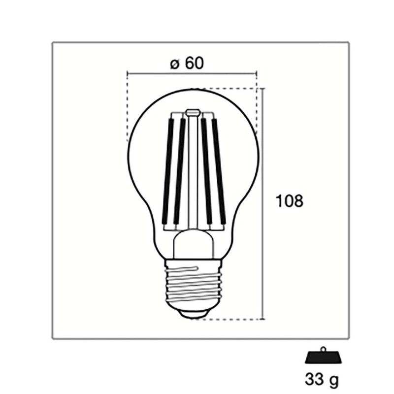 Century INDG3-112740 Led Filament Lamp E27 11 W 1521 Lm 4000 K