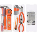 Kunststof Gereedschapskist met inhoud, 23dlg.