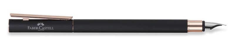 Faber Castell FC-343100 Vulpen NEO Slim Zwart Mat, Rosé Goud, M