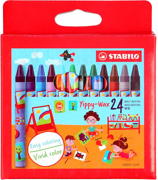 Stabilo Jumbo Yippy Wax etui 24 kleuren