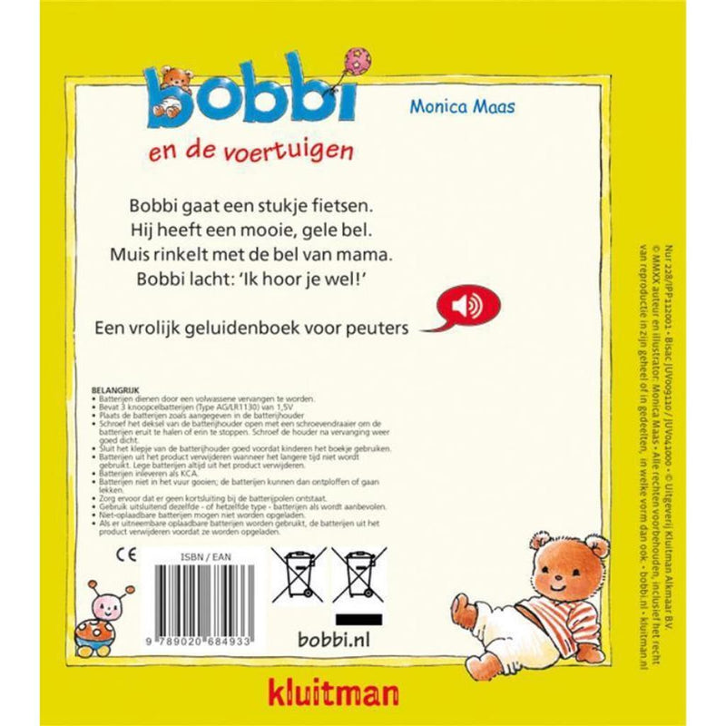 Kluitman Boek Bobbi en de Voertuigen + Geluid