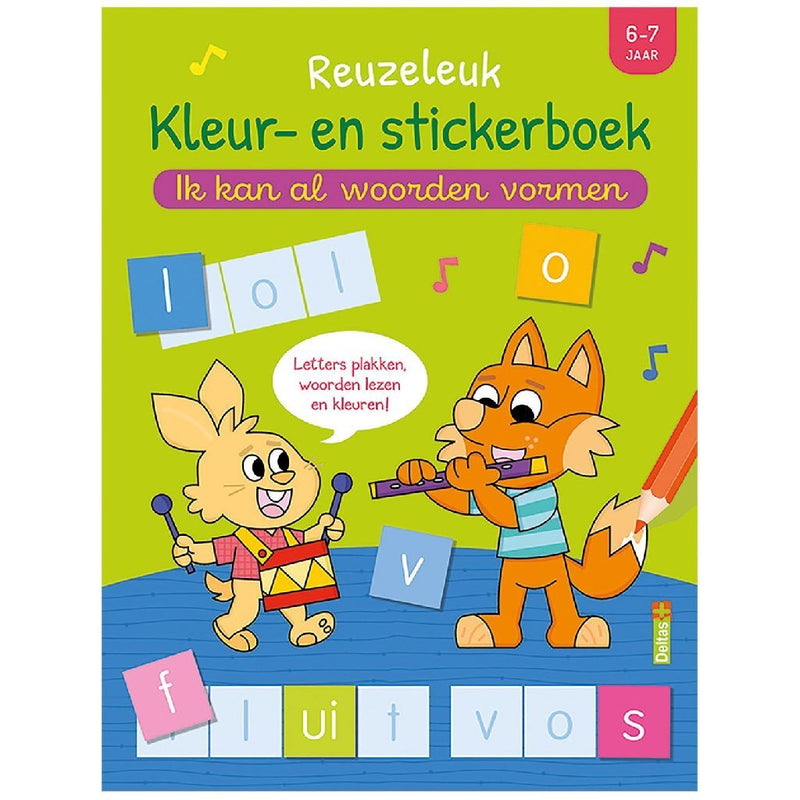 Reuzeleuk Kleur- en Stickerboek - Ik kan al woorden vormen