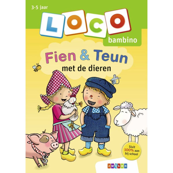 Zwijsen Loco Bambino Oefenboekje Fien en Teun met de Dieren