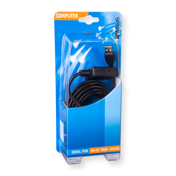 Scanpart Usb Kabel A(m)-a(f) Actief 4.8m