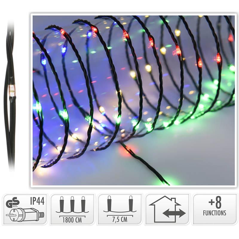 LED Verlichting 240 LED - 18 meter - multicolor - voor binnen en buiten - 8 Lichtfuncties - Soft Wi