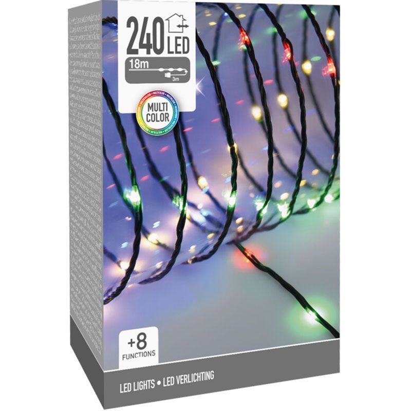 LED Verlichting 240 LED - 18 meter - multicolor - voor binnen en buiten - 8 Lichtfuncties - Soft Wi