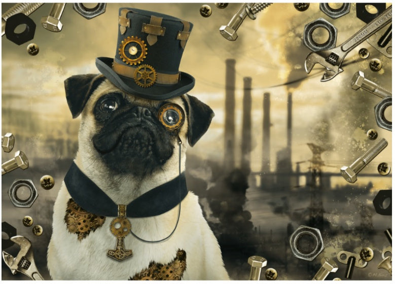puzzel Stem Punk Hond karton 37 cm 1000 stukjes