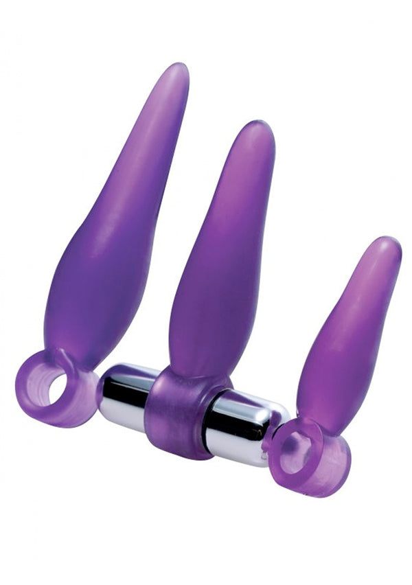 Fanny Fiddlers - 3 Delige Vinger Rimmer Set + Vibrerende Kogel