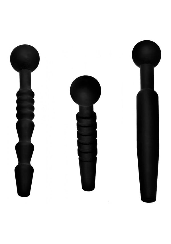 Dark Rods - 3-delige siliconen penis plug set