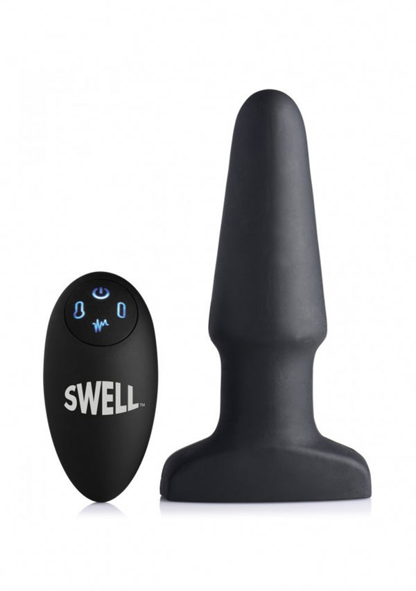 Opblaasbare Vibrerende Siliconen Butt Plug