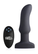 Opblaasbare Gebogen Vibrerende Siliconen Butt Plug