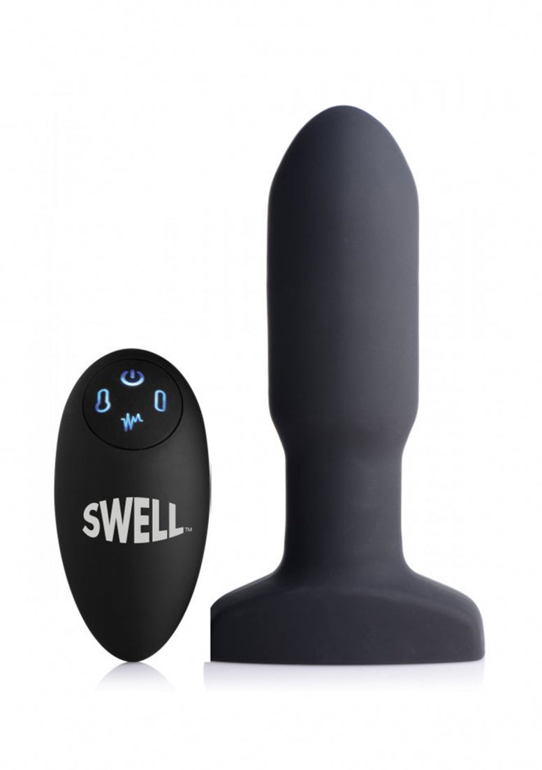 Opblaasbare Vibrerende Siliconen Butt Plug