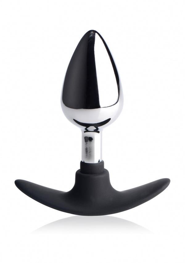 Dark Invader - Metalen en Siliconen Anaal Plug - Medium