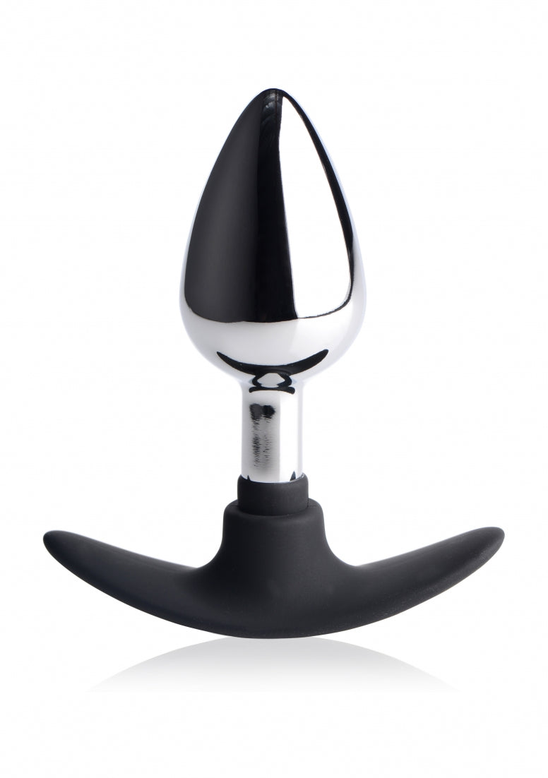 Dark Invader - Metalen en Siliconen Anaal Plug - Medium