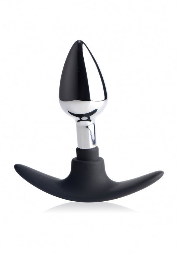 Dark Invader - Metalen en Siliconen Anaal Plug - Klein