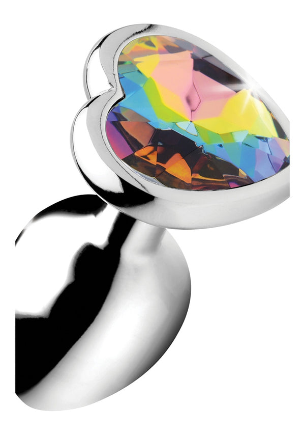 Regenboog Prisma - Hart buttplug - Klein