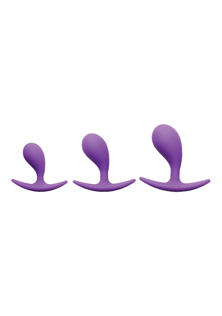 Booty Poppers Siliconen Anaalplug Set Van 3 - Paars