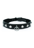Bling Vixen - Lederen Choker met Strass Steentjes